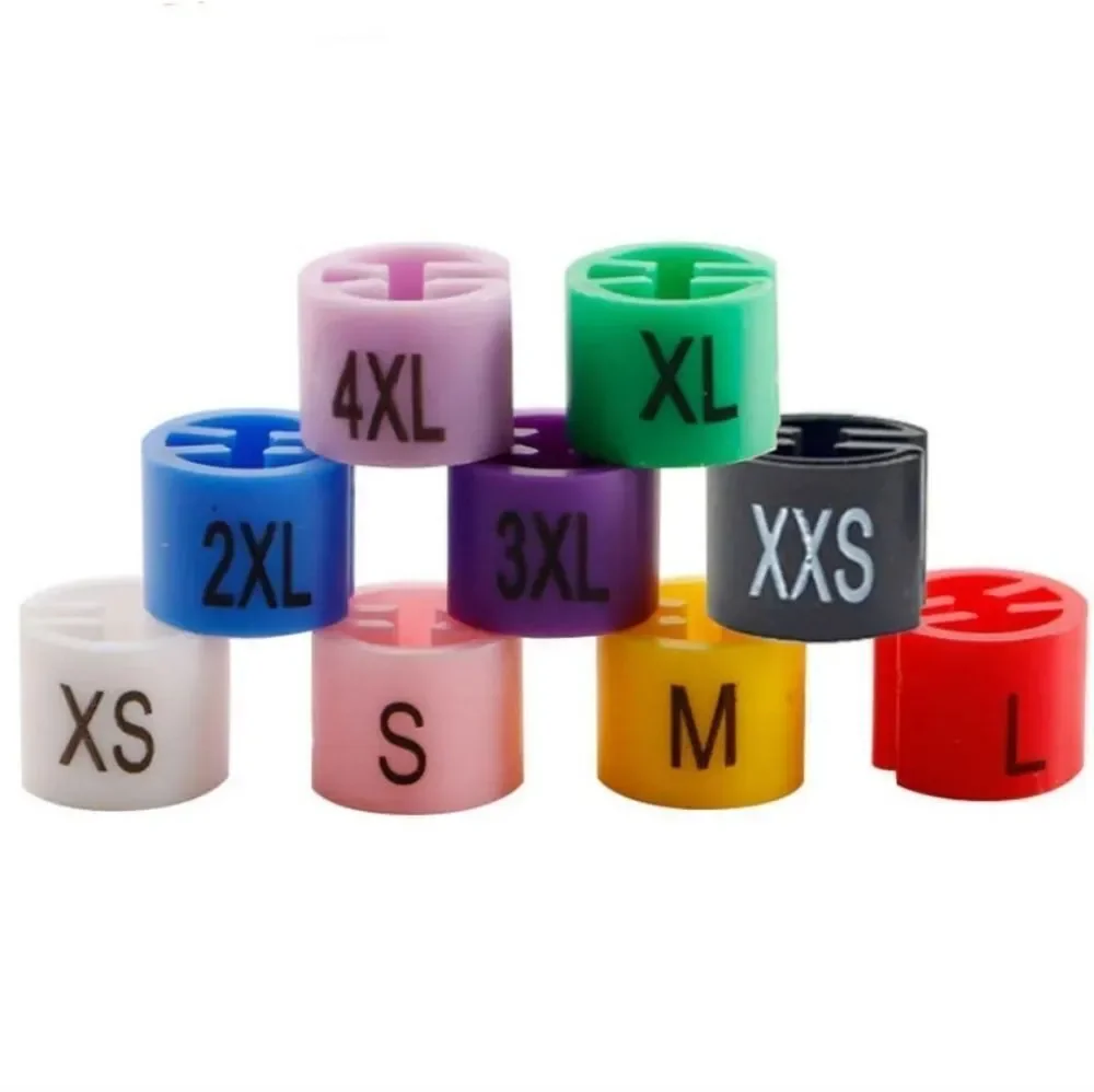 🔸️Multicolored Plastic Clothing Clip On Hanger Size Tags